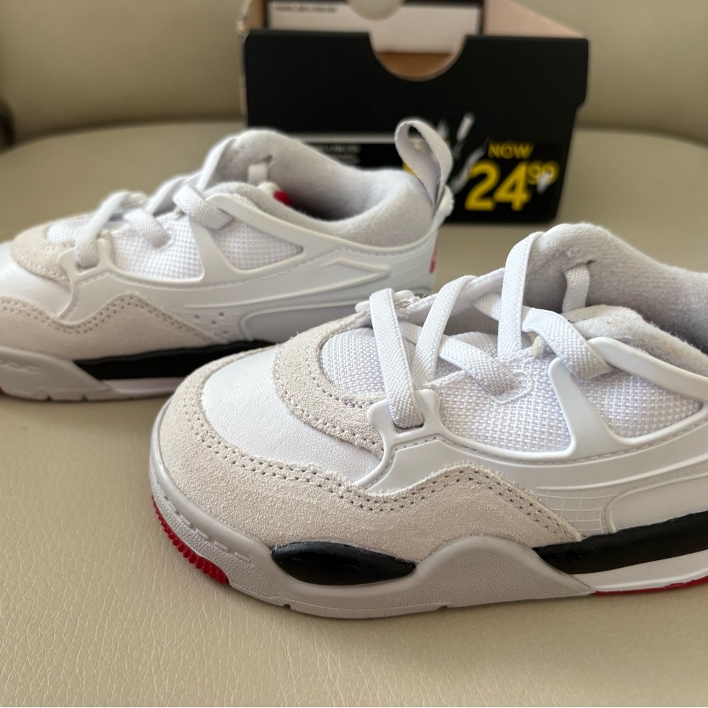 Nike Jordan Toddler White, Black & Red Casual Sneakers - Picture 2 of 6
